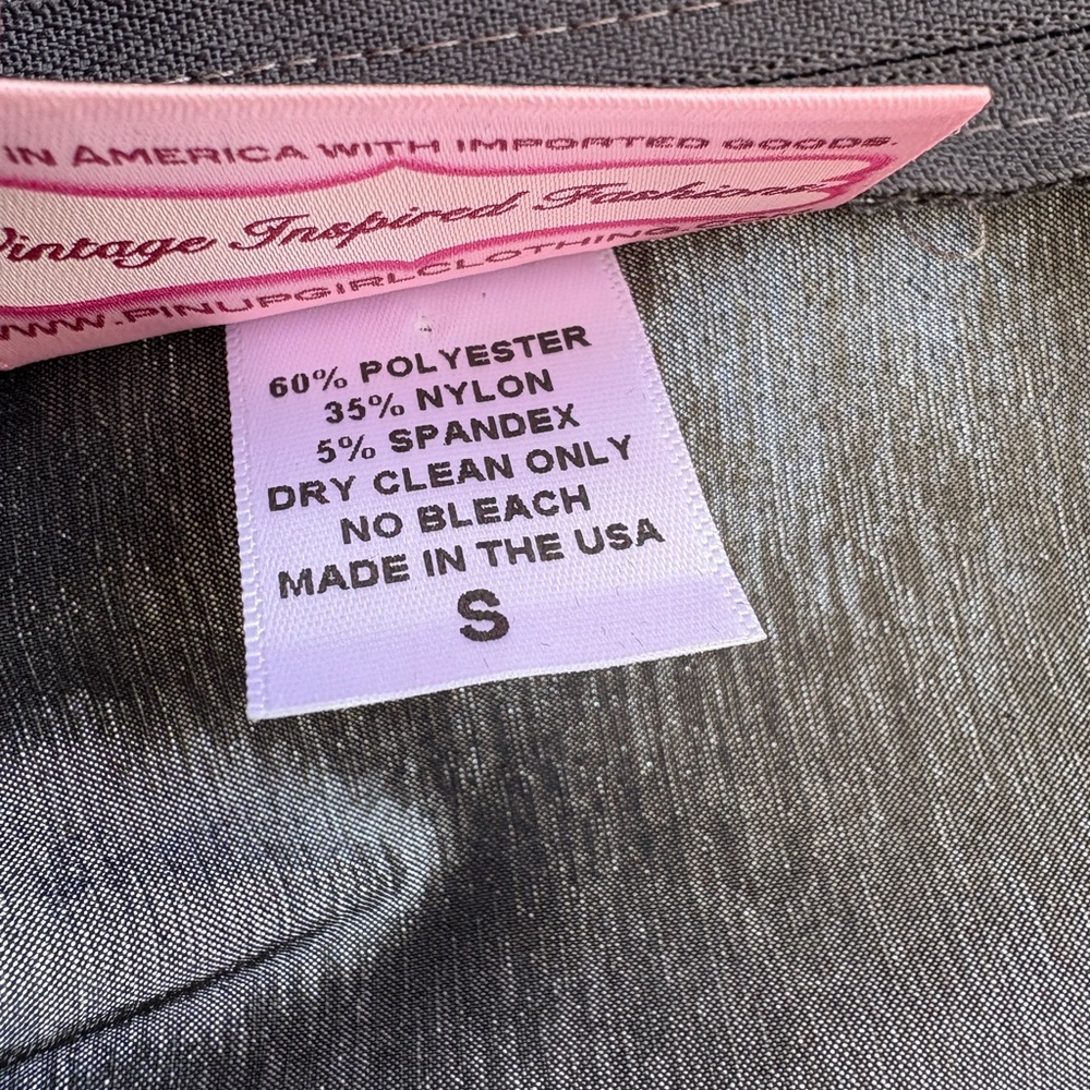 Pinup Couture Ava Party Swing Dress Silver Black - Small Medium - Picture 3 of 7